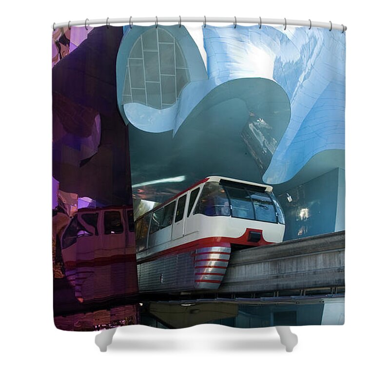 Seattle Shower Curtain featuring the photograph Seattle Monorail by Tim Mulina