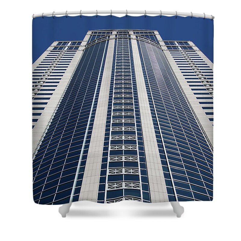 Building Shower Curtain featuring the photograph Seattle Skyscraper by Ramunas Bruzas