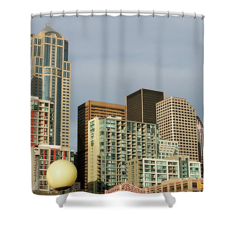 Seattle Shower Curtain featuring the photograph Seattle Waterfront by Art Block Collections