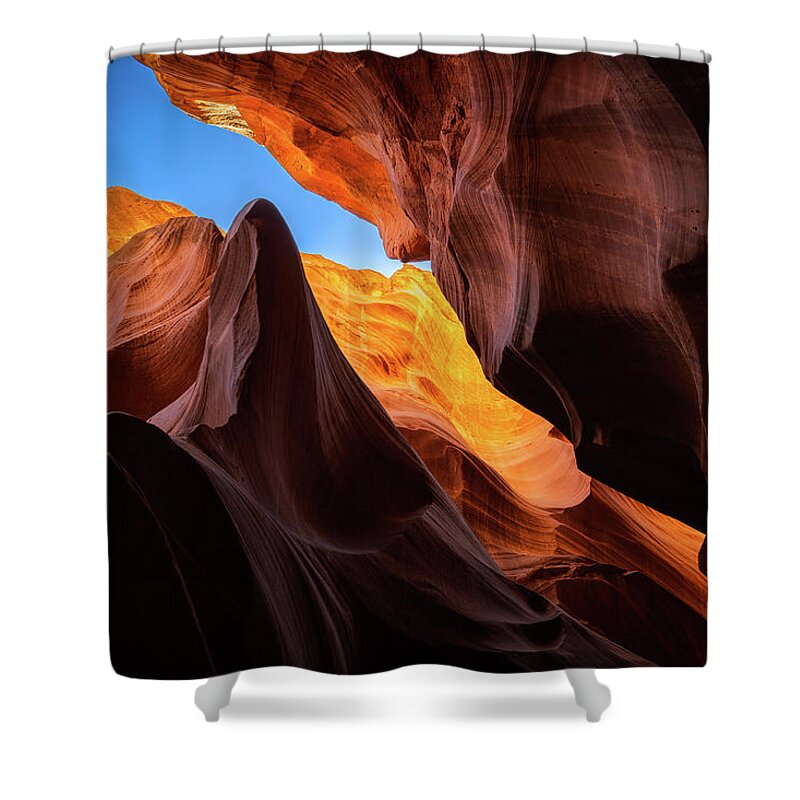 Amazing Shower Curtain featuring the photograph Secret Canyon by Edgars Erglis