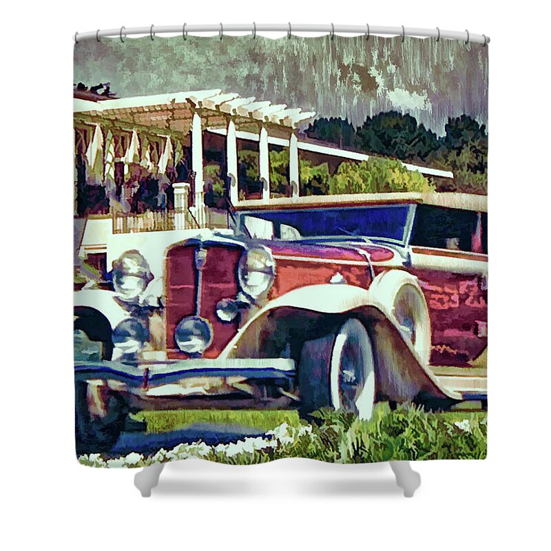Classy Car Shower Curtain featuring the photograph Secret Rendezvous by Dennis Baswell