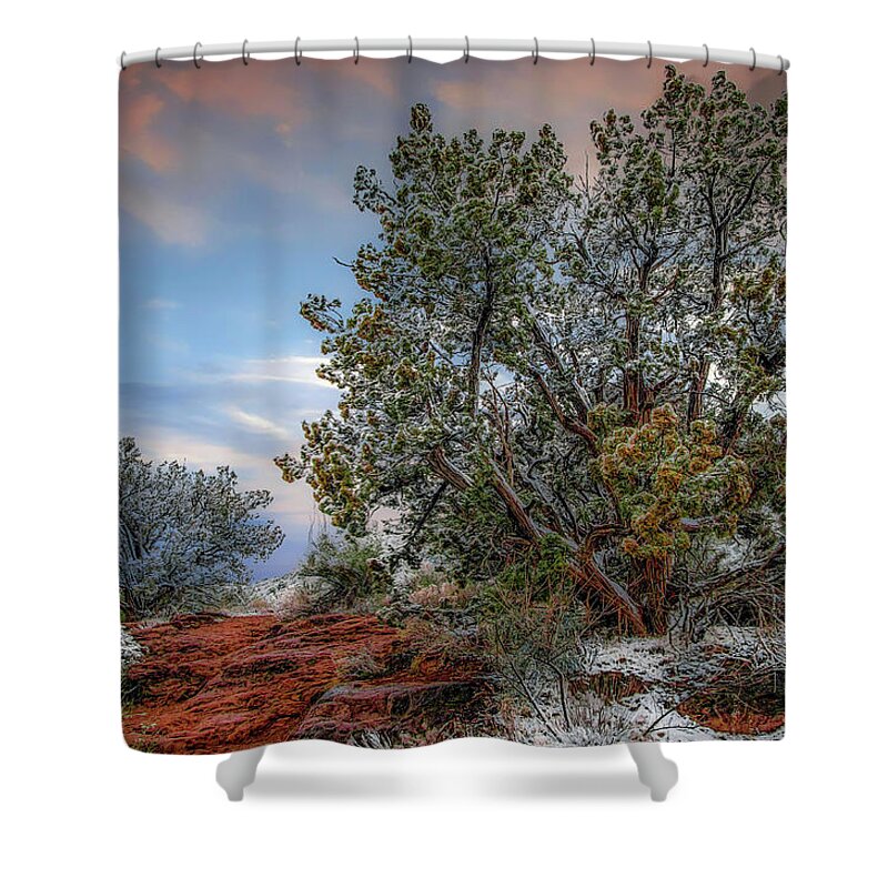 Sedona Shower Curtain featuring the photograph Sedona in Winter 09 by Will Wagner