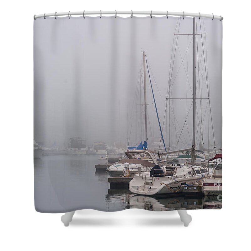 Landscape Shower Curtain featuring the photograph The big Fog by Charles McCleanon