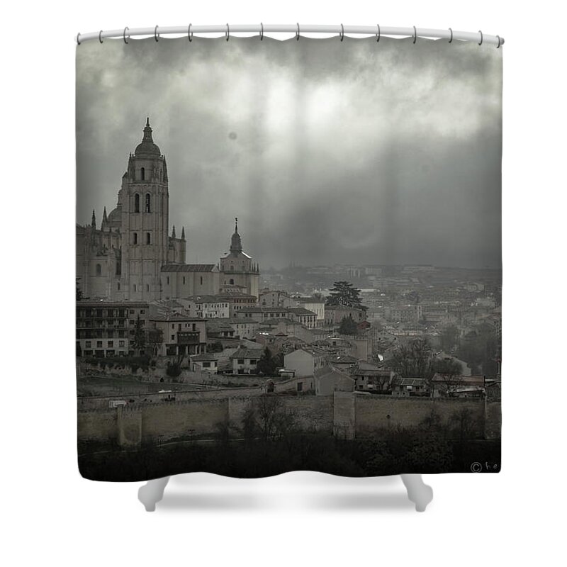 Segovia Shower Curtain featuring the photograph Segovia's Cathedral by Henri Irizarri