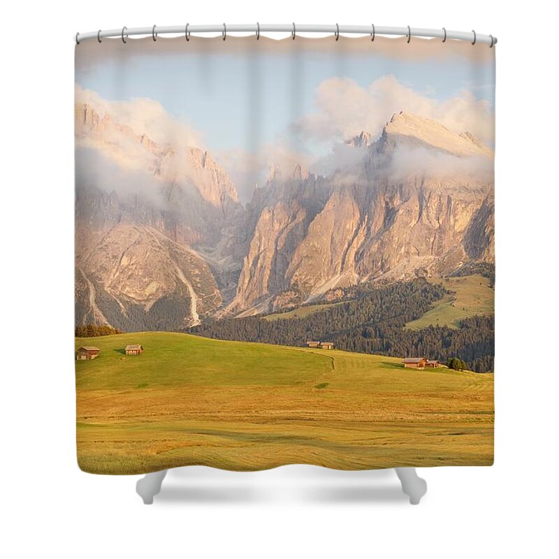 Alpe Di Siusi Shower Curtain featuring the photograph Seiser Alm by Stephen Taylor