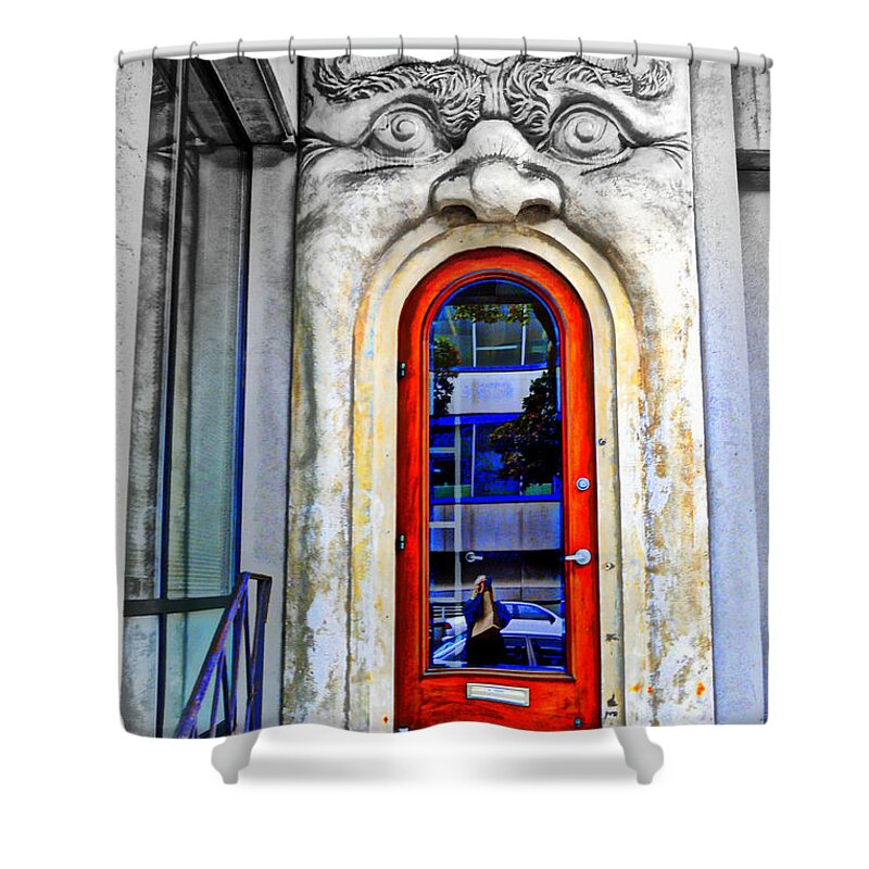 Door Shower Curtain featuring the photograph self portrait I by Diane montana Jansson