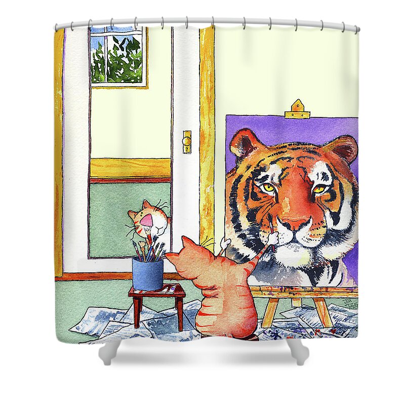 Tabby Cat Shower Curtains