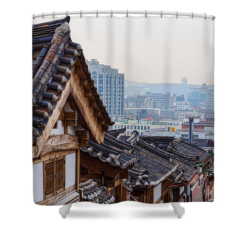 Korea Shower Curtain featuring the photograph Seoul Korea Old and New by James BO Insogna