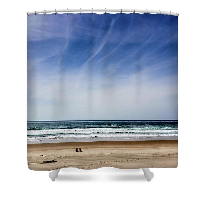 Beach Shower Curtain featuring the photograph Serene Splendour by Alexander Shamota