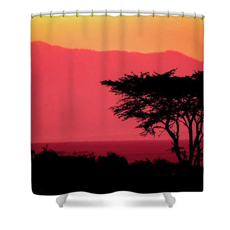Africa Shower Curtain featuring the photograph Serengeti Sunset by Sebastian Musial