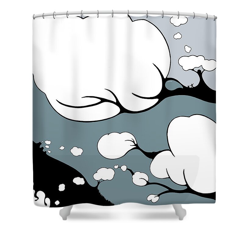 Climate Change Shower Curtain featuring the drawing Serenity by Craig Tilley