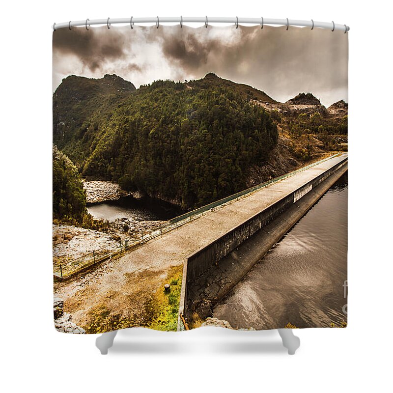 Water Shower Curtain featuring the photograph Serpentine river crossing by Jorgo Photography