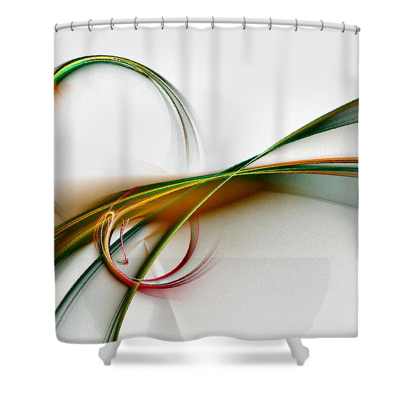Abstract Shower Curtain featuring the digital art Seven Dreams - Fractal Art by Nirvana Blues