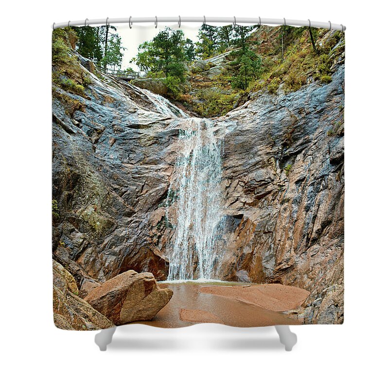 Seven Shower Curtain featuring the photograph Seven Falls Pastoral Study 14 by Robert Meyers-Lussier