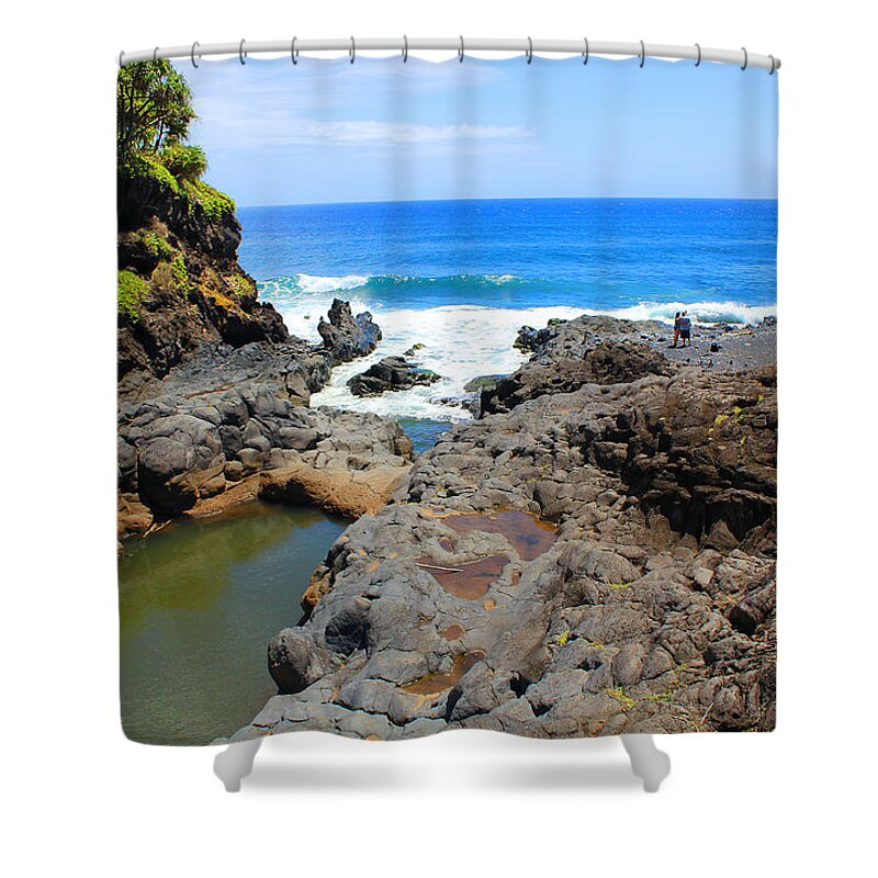 Waterfall Shower Curtain featuring the photograph Seven Sacred Pools of Maui by Michael Rucker