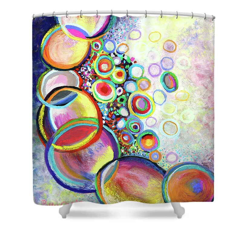  Shower Curtain featuring the painting Seven Truths by Polly Castor