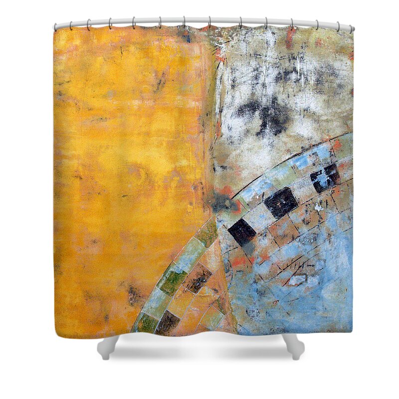 Abstract Prints Shower Curtain featuring the painting Art Print Seven7 by Harry Gruenert