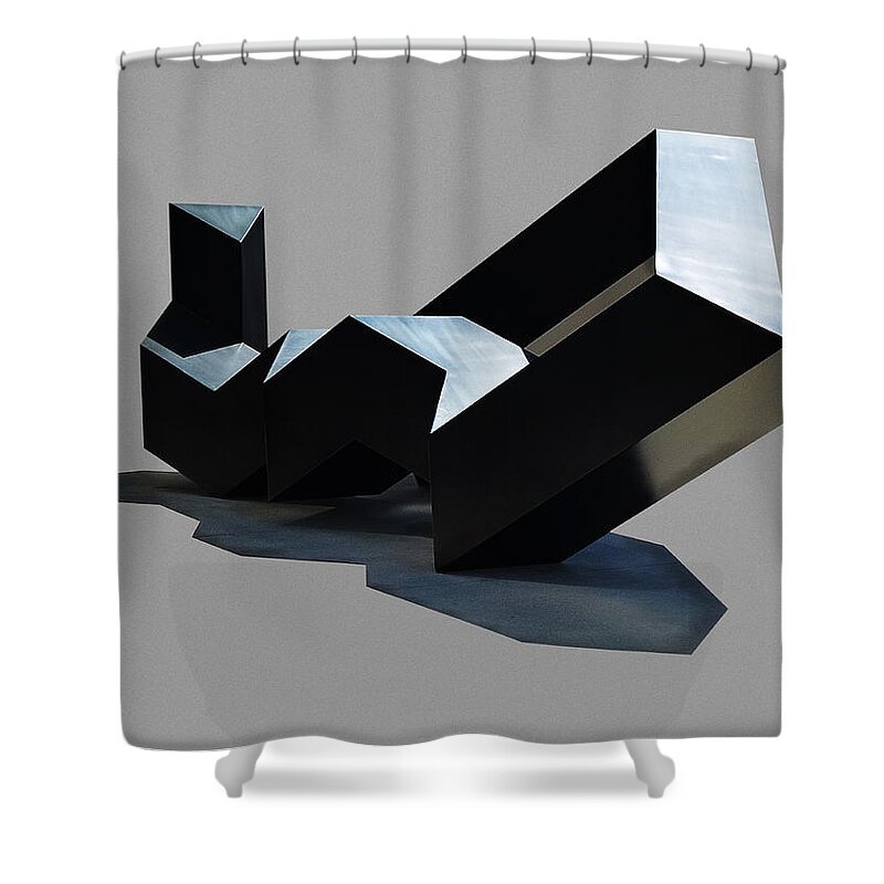 Abstract Shower Curtain featuring the photograph SF MOMA Sculpture by Xueling Zou