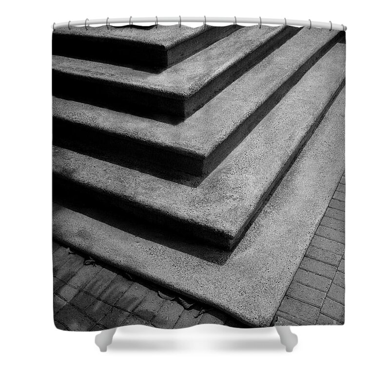 Shadow Shower Curtain featuring the photograph Shadow and Steps by Perry Webster