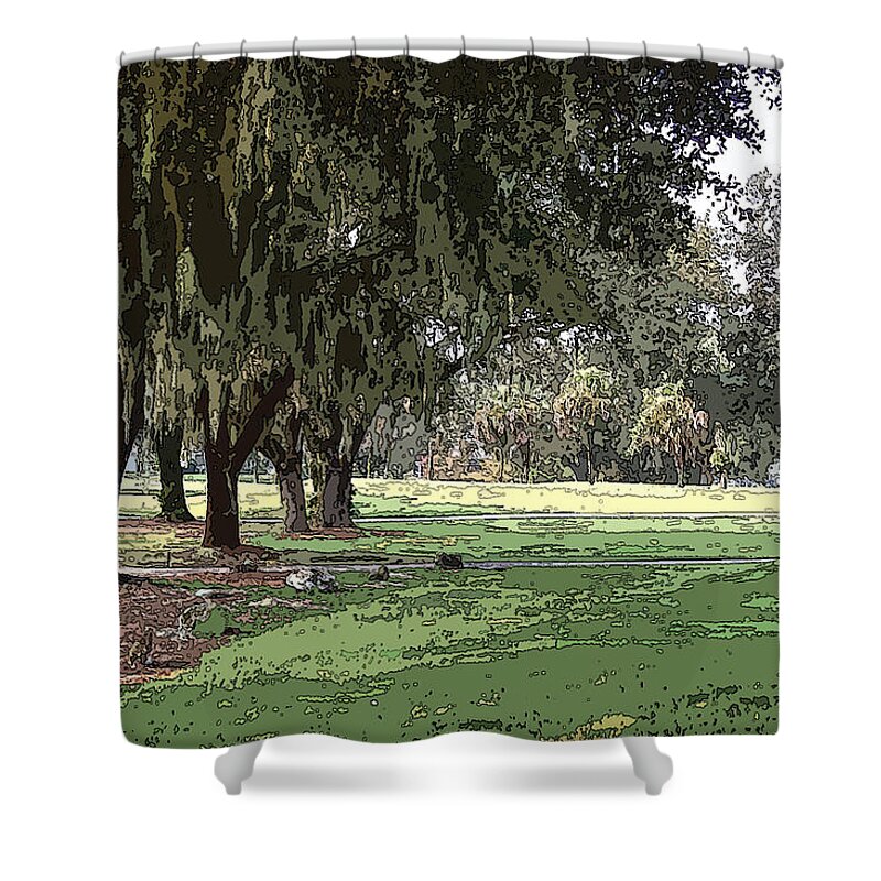 Landscape Shower Curtain featuring the photograph Shady Grove by James Rentz