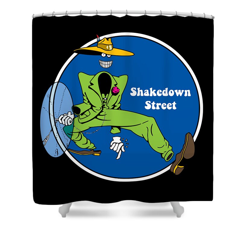 Ice Cream Shower Curtain featuring the digital art Shakedown Street by Eran Habusha
