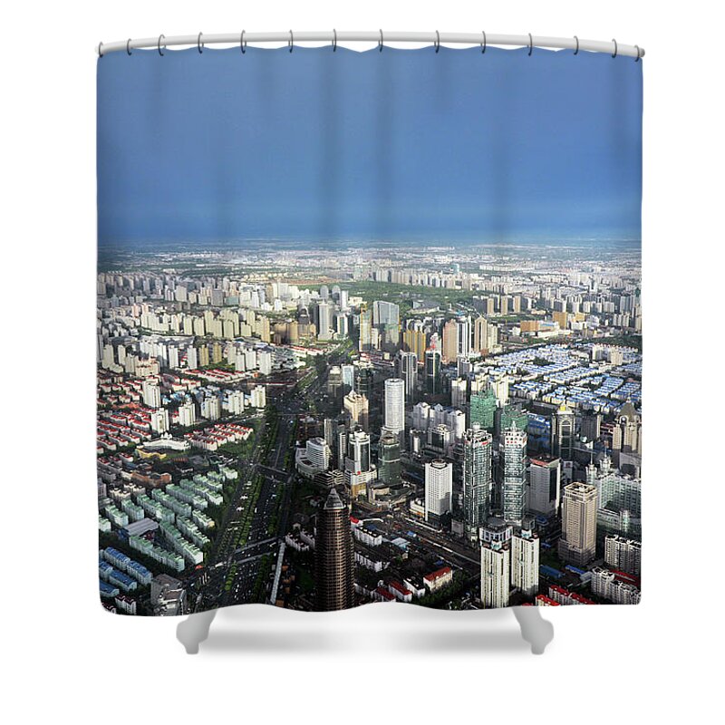 Shanghai Shower Curtain featuring the photograph Shanghai After a Rainstorm by Jason Chu