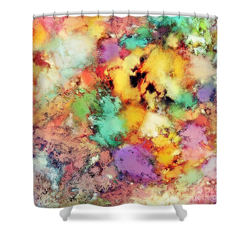 Shapes Shower Curtain featuring the digital art Shape shifting by Keith Mills