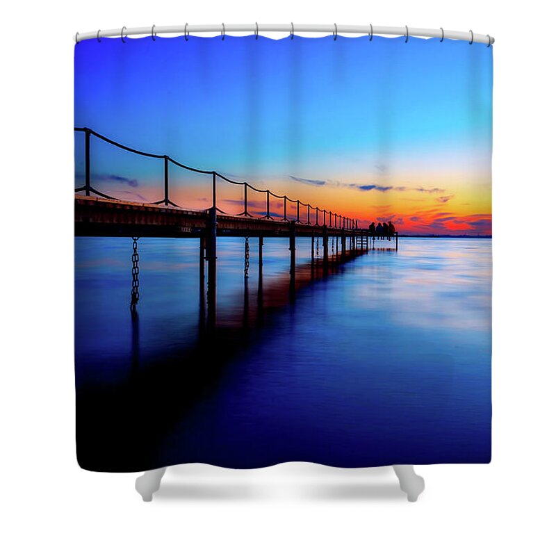 Sunset Shower Curtain featuring the photograph Sharing A Sunset by Mountain Dreams