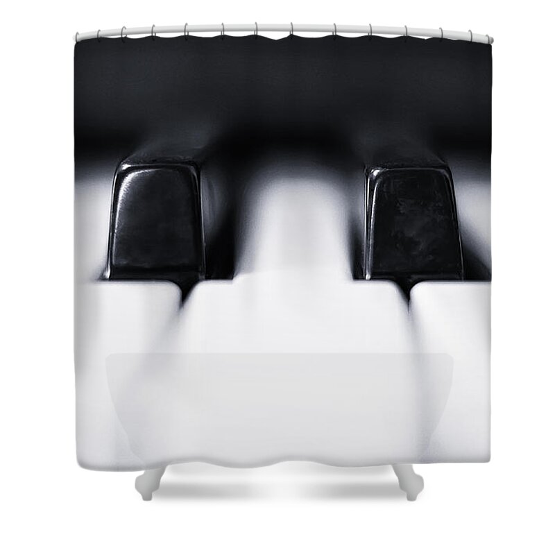 Piano Shower Curtain featuring the photograph Sharp or flat by Scott Norris