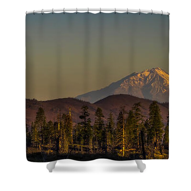 California Shower Curtain featuring the photograph Mt Shasta from Hat Creek by Albert Seger
