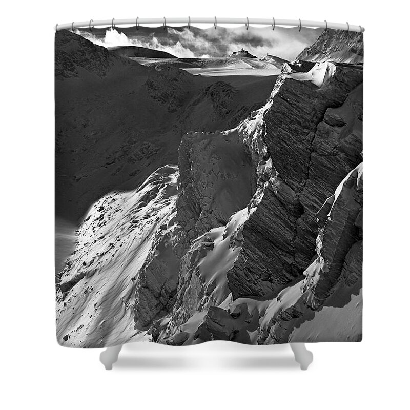Switzerland Shower Curtain featuring the photograph Sheer Alps by Neil Shapiro