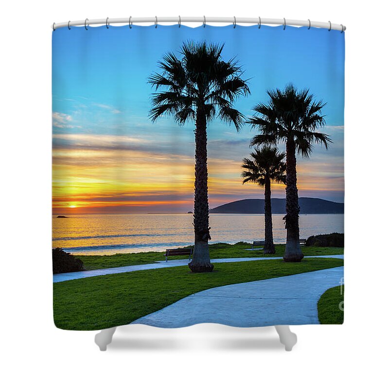 Sunset Shower Curtain featuring the photograph Shell Beach Sunset by Mimi Ditchie