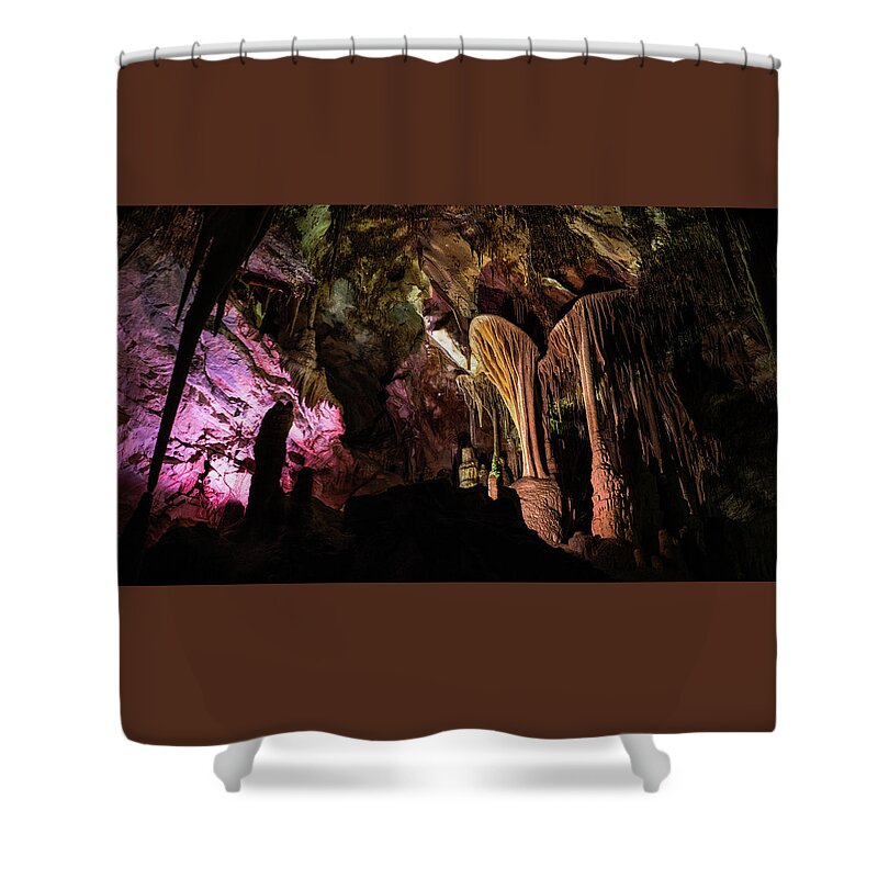 Nevada Shower Curtain featuring the photograph Shields and Stalactites Lehman Cave Great Basin National Park Nevada by Lawrence S Richardson Jr