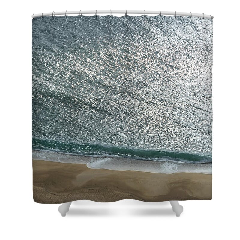 Shimmering Fluid Shower Curtain featuring the photograph Shimmering Fluid Solitude by Georgia Mizuleva