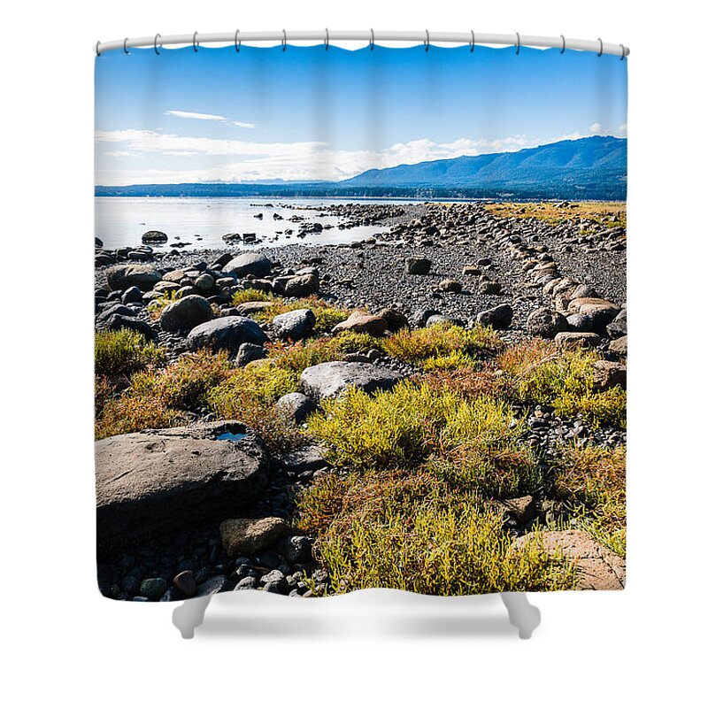 Landscapes Shower Curtain featuring the photograph Ships Point by Claude Dalley