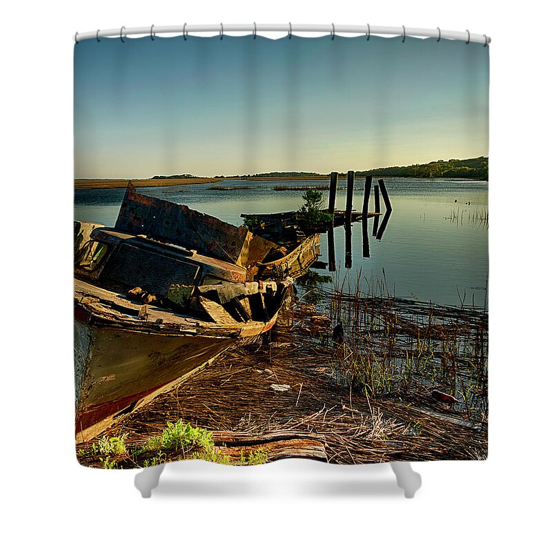 Shipwreck Shower Curtain featuring the photograph Shipwrecked by Kevin Senter