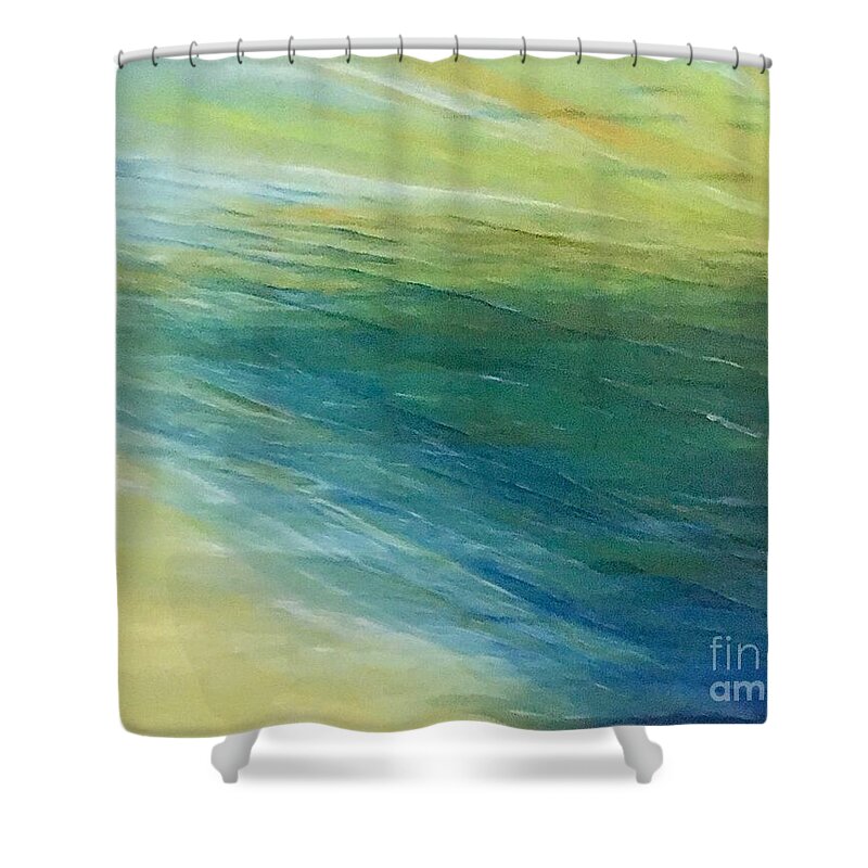 Shore Shower Curtain featuring the painting Sea Shore by Michael Silbaugh