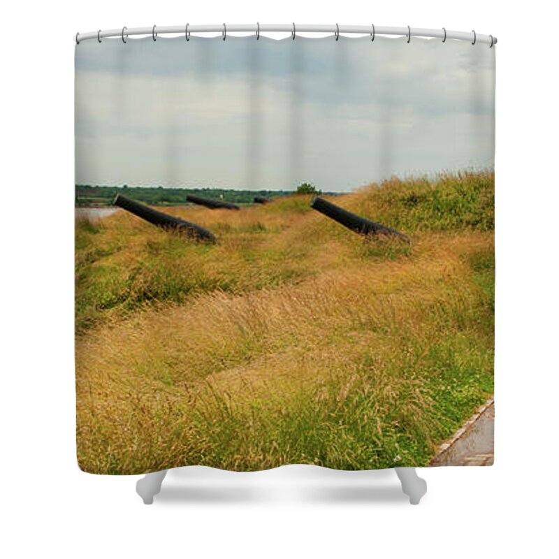 Ft Mchenry Shower Curtain featuring the photograph Show of Force by Paul Mangold