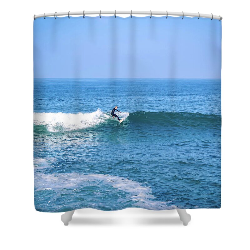 Surfer Shower Curtain featuring the photograph Shredder by Alison Frank