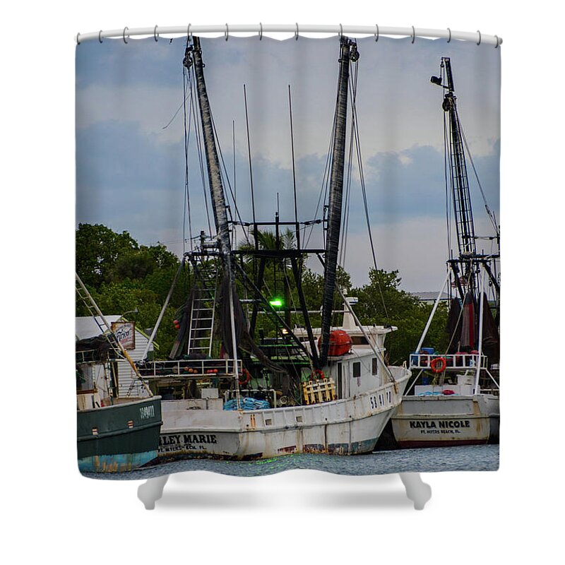 Maritime Shower Curtain featuring the photograph Shrimp Boat by Artful Imagery