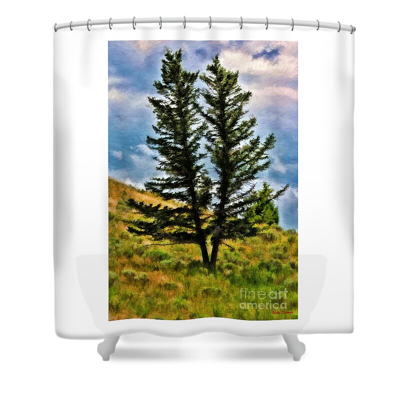 Trees Shower Curtain featuring the photograph Siamese Tree's by Blake Richards