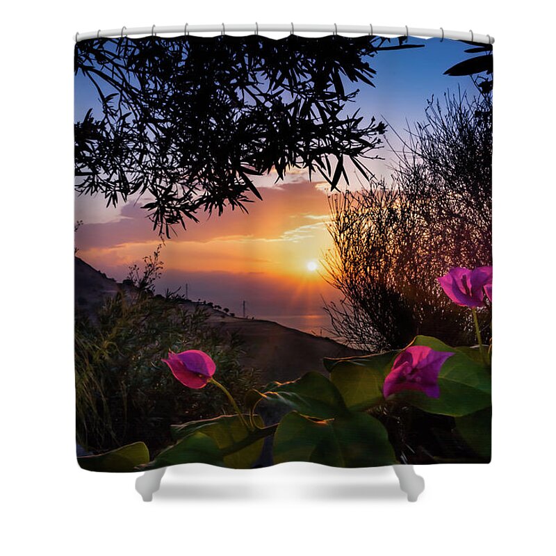 Sunrise Shower Curtain featuring the photograph Sicilian Sunrise by John Randazzo