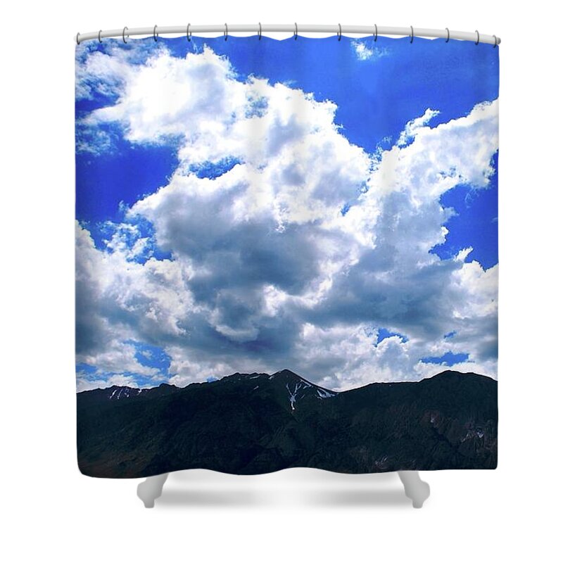 Tree Shower Curtain featuring the photograph Sierra Nevada Cloudscape by Matt Quest