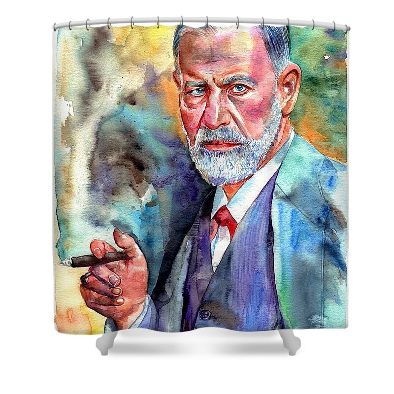 Sigmund Freud Paintings Shower Curtains