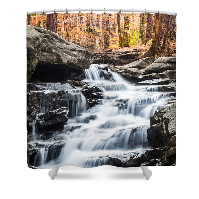 Water Shower Curtain featuring the photograph Autumn at Moss Rock Preserve by Parker Cunningham