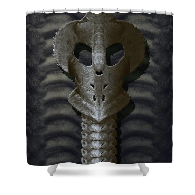 Silence Shower Curtain featuring the digital art Silence Deux by WB Johnston