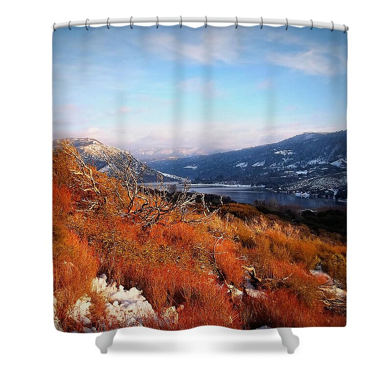 Silverwood Lake Shower Curtain featuring the photograph Silverwood Lake - California by Glenn McCarthy Art and Photography