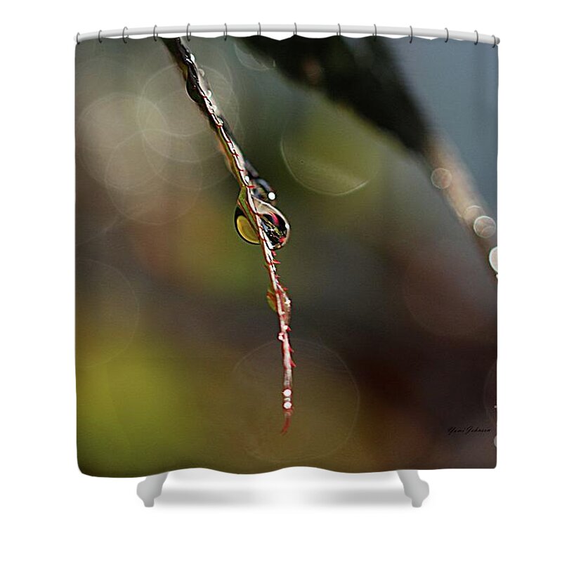 Droplets Shower Curtain featuring the photograph Simple droplet by Yumi Johnson