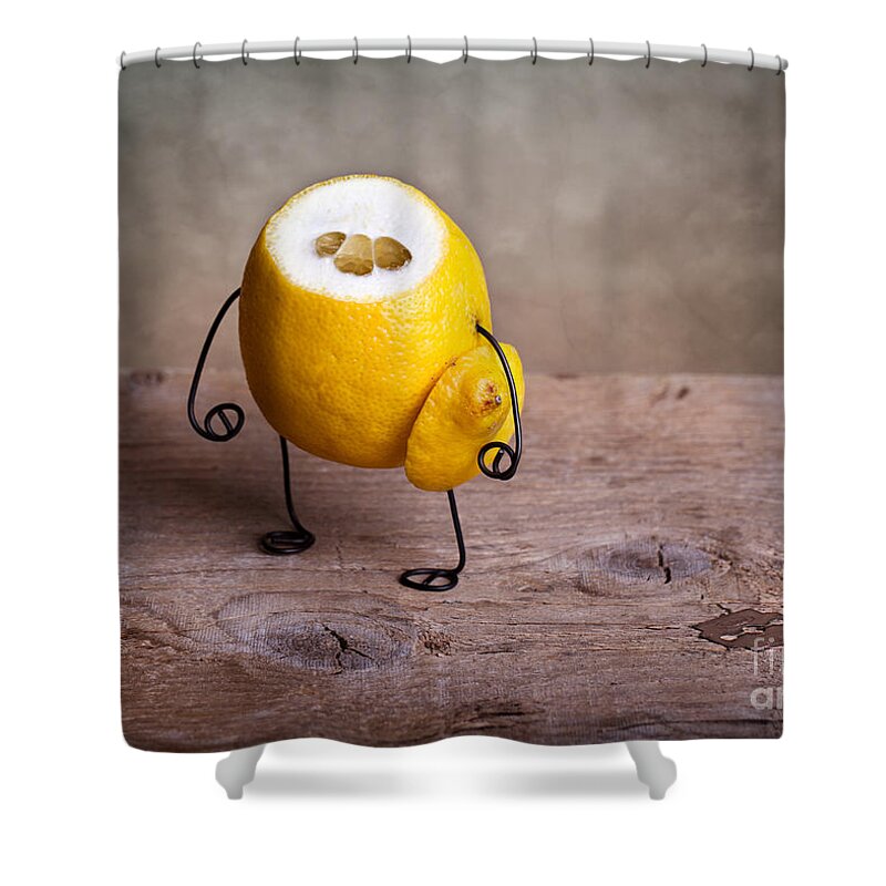 Lemon Shower Curtain featuring the photograph Simple Things 12 by Nailia Schwarz
