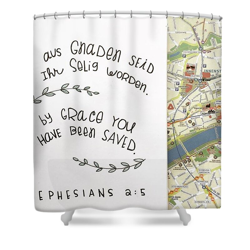 Sketchbook Shower Curtain featuring the photograph Saved by Grace by Nancy Ingersoll
